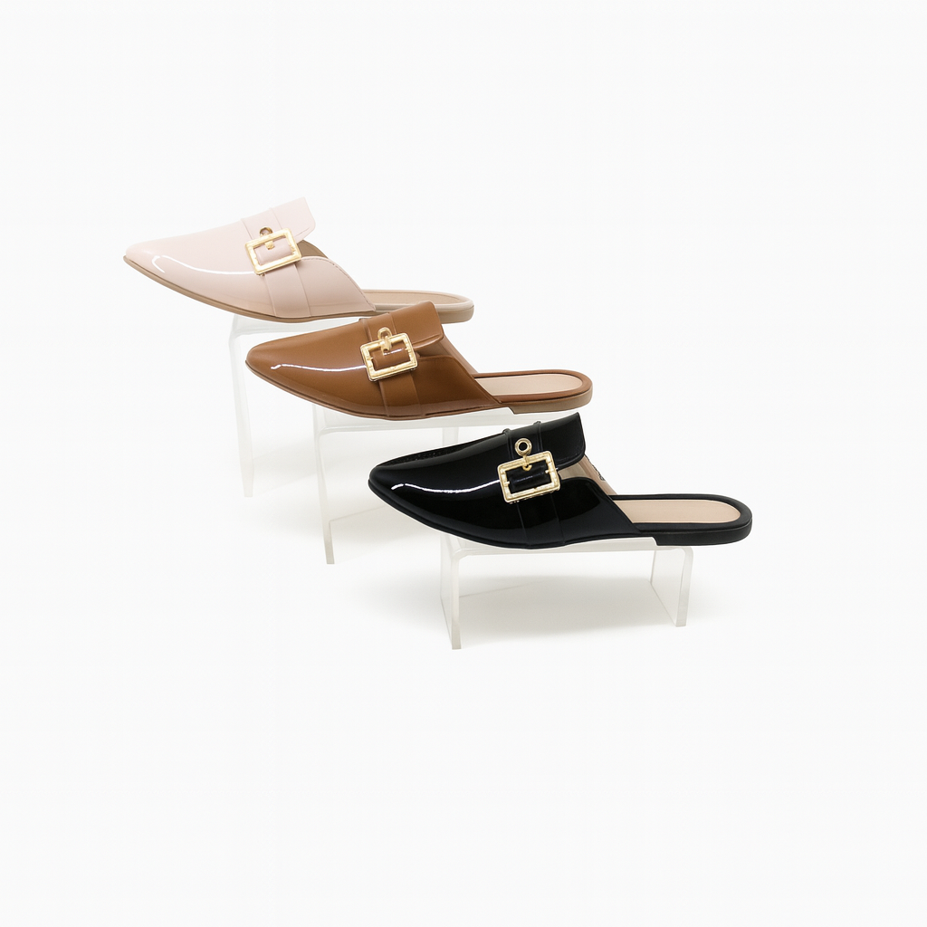 women's mule shoes with a buckle detail 20660