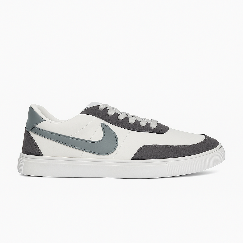 white and grey low-top sneakers 8451