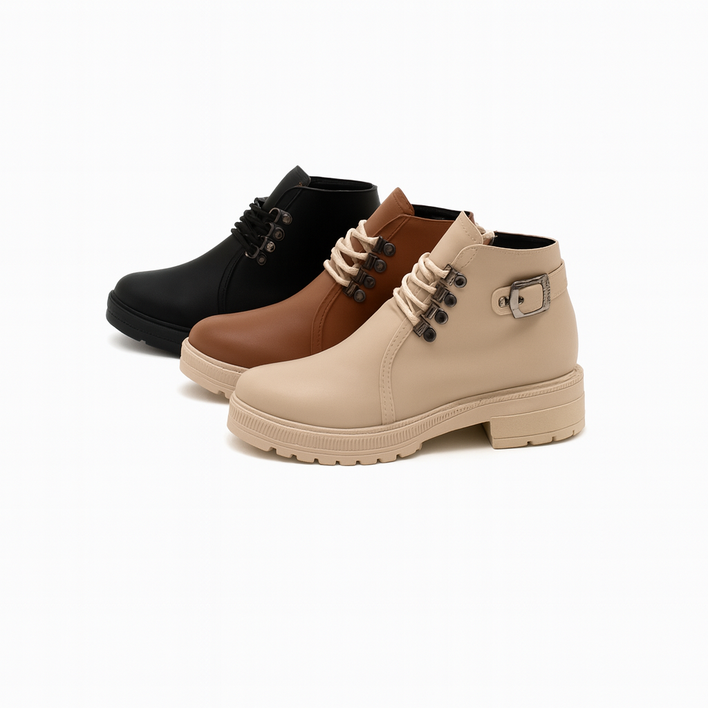 حذاء نسائي نصفي بإبزيم ورباط 18320