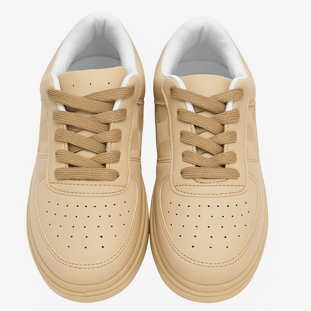 حذاء رياضي ذو نعل سميك باللون البيج 152057