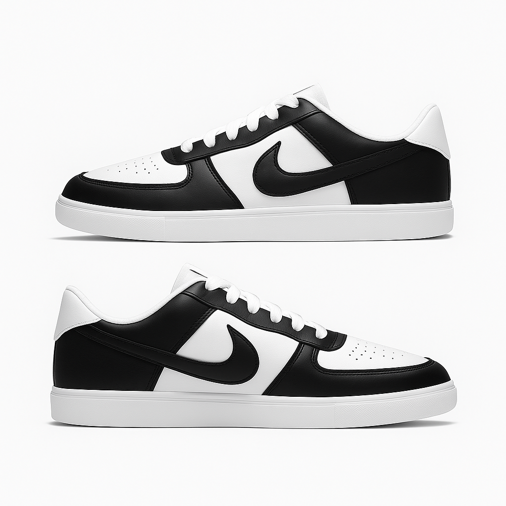 حذاء رياضي Nike Air Force 1 باللونين الأسود والأبيض. 8299