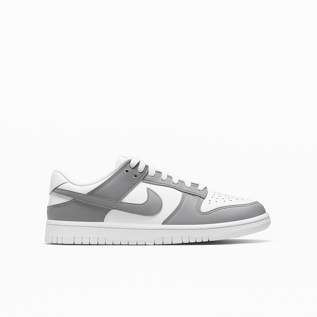 grey and white Nike Air Force 1 sneakers. 8299