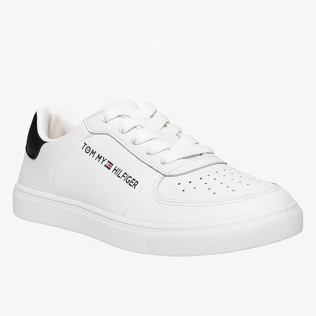 Tommy Hilfiger Lelini sneakers in white with a white heel 8273