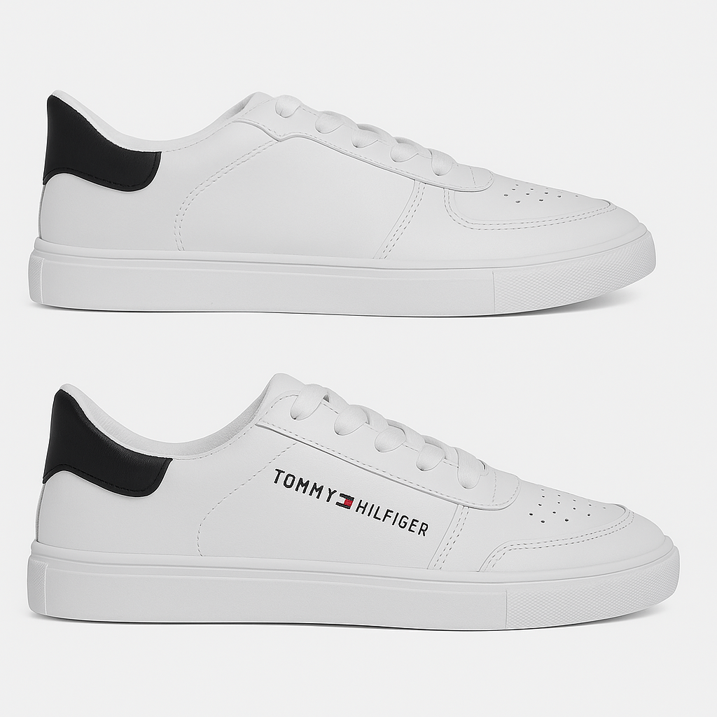 Tommy Hilfiger Lelini sneakers in white with a white heel 8273