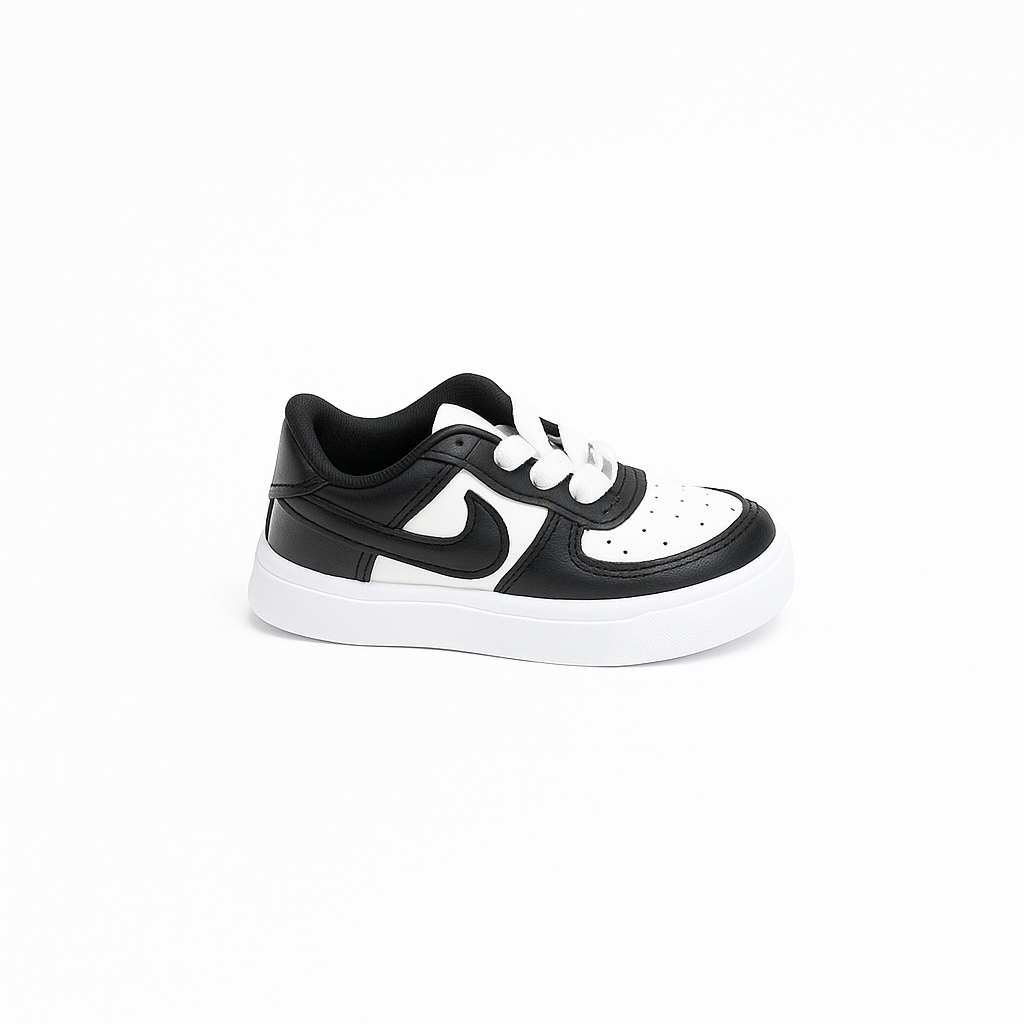 black and white Nike Air Force 1 sneakers. 33914