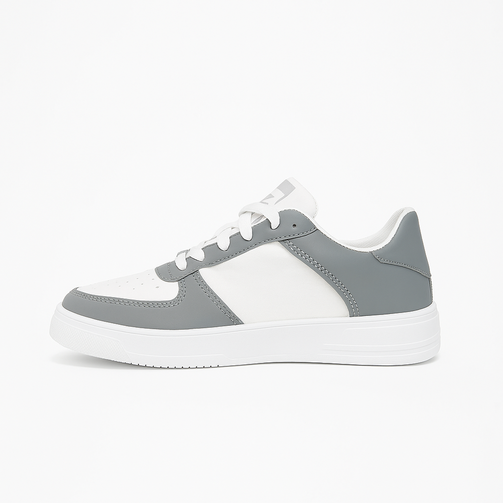 حذاء نايكي اير فورس 1 الرياضي باللونين الرمادي والأبيض. 33914