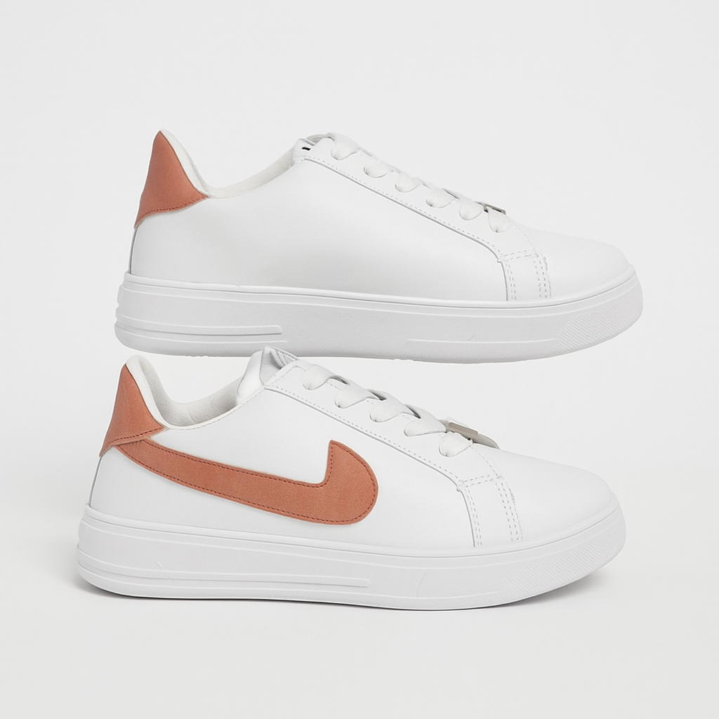 pink and white Nike sneaker 36989