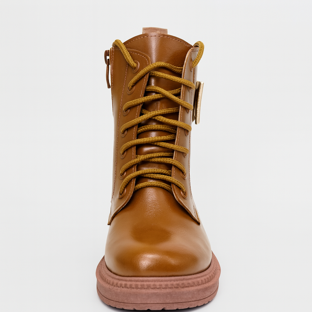 حذاء قتالي بني برباط ونعل سميك 18511