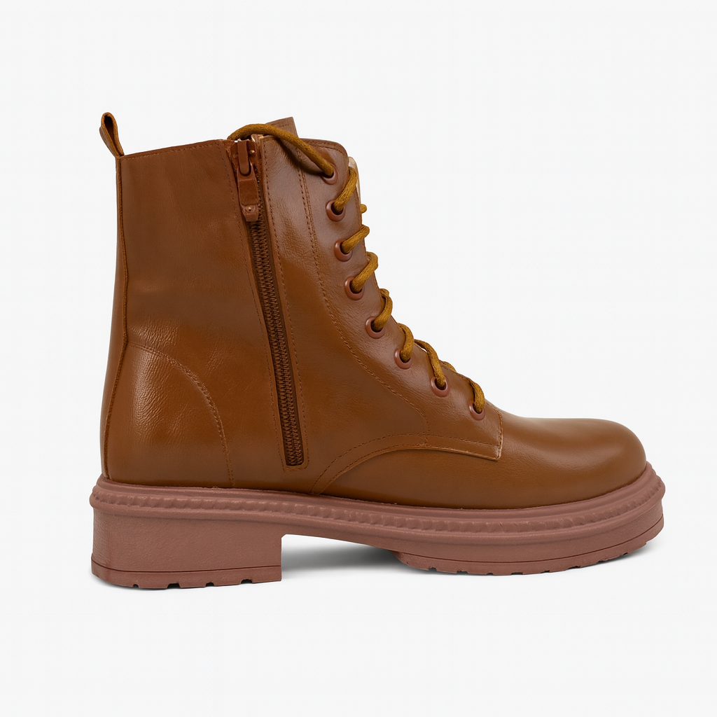 حذاء قتالي بني برباط ونعل سميك 18511