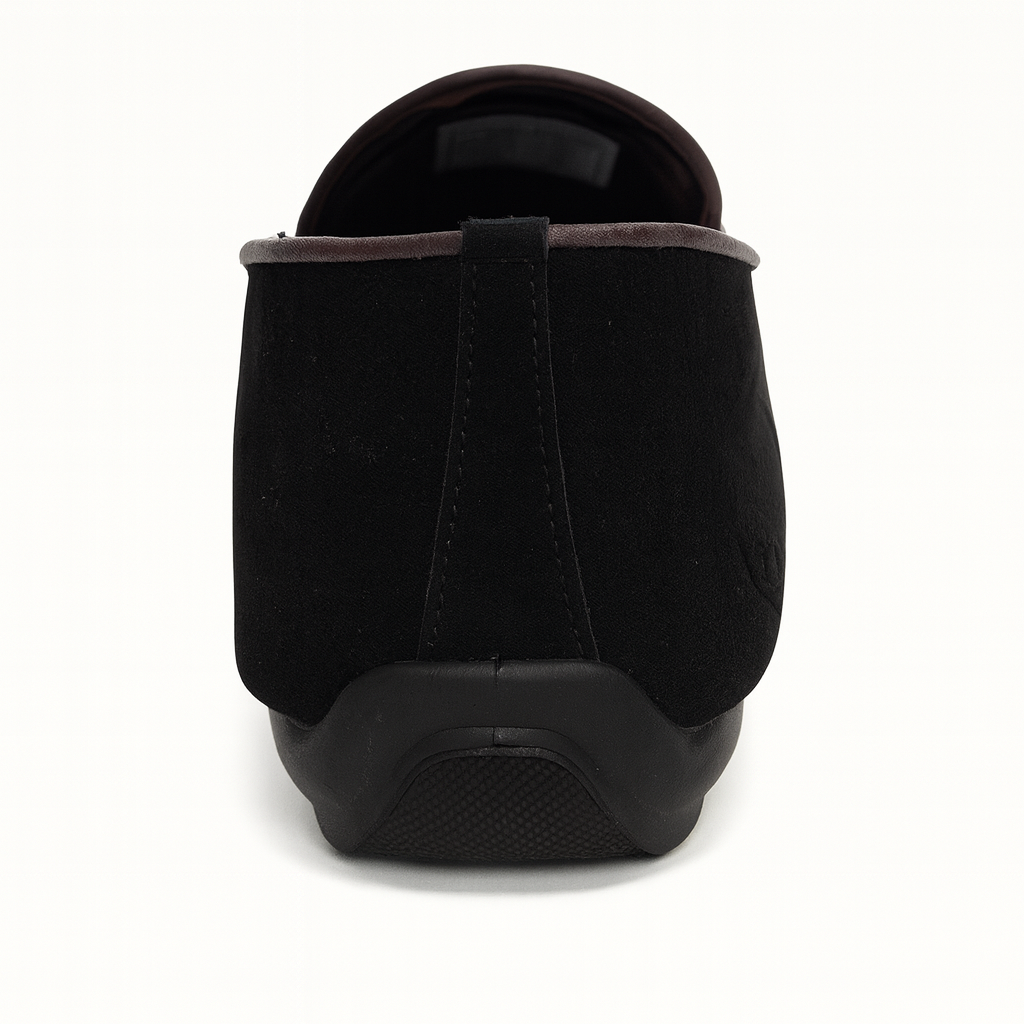 black suede double monk strap loafers 4986