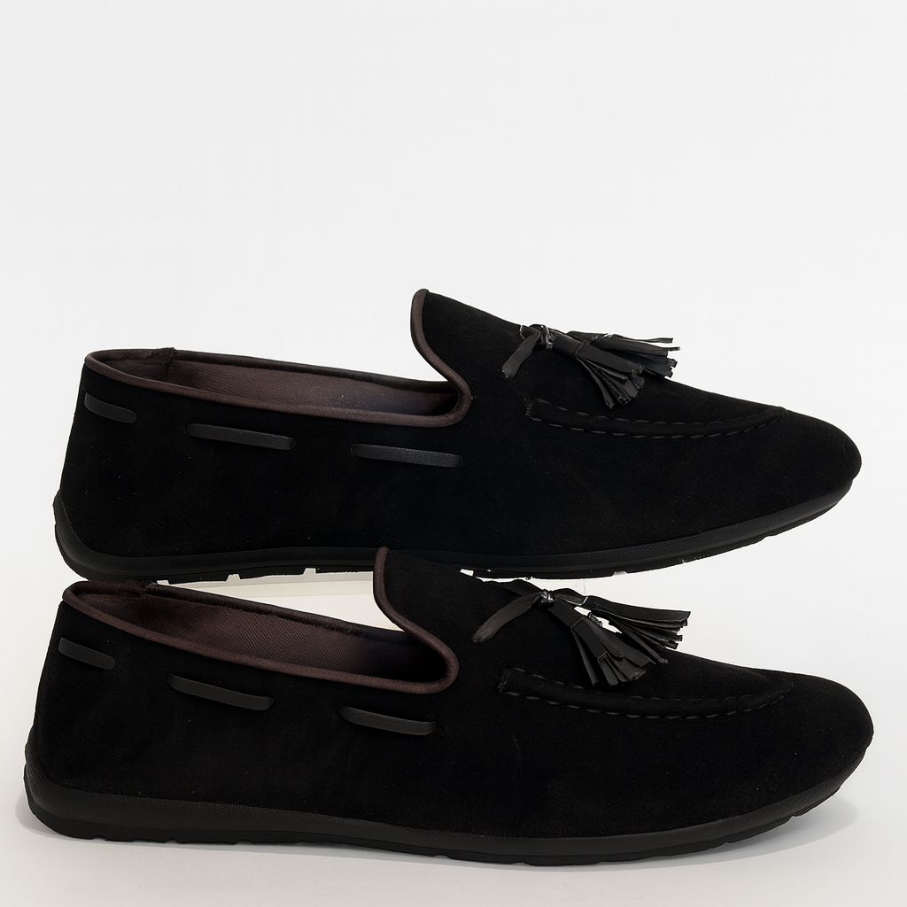 UGG Marris black suede tassel loafers. 4990