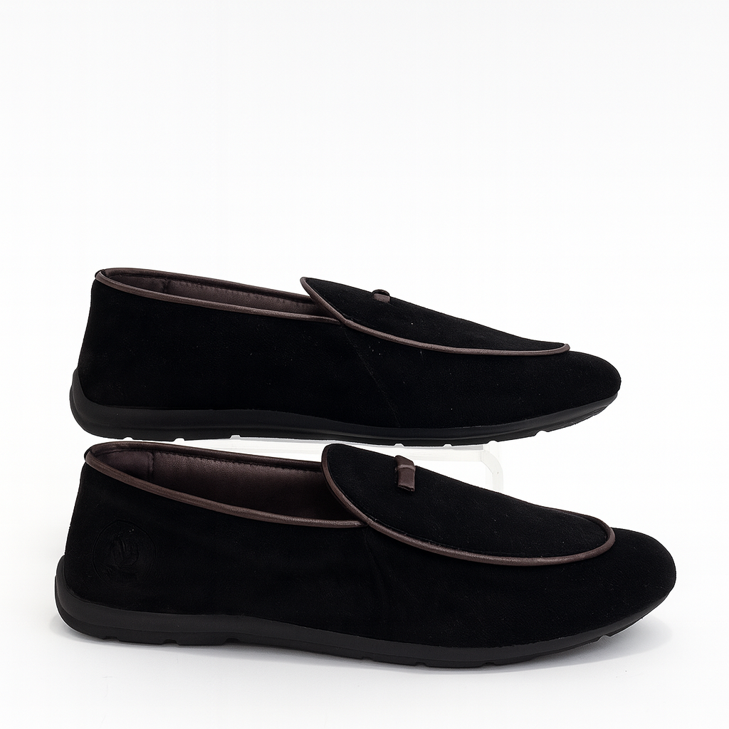 black suede loafers 4991