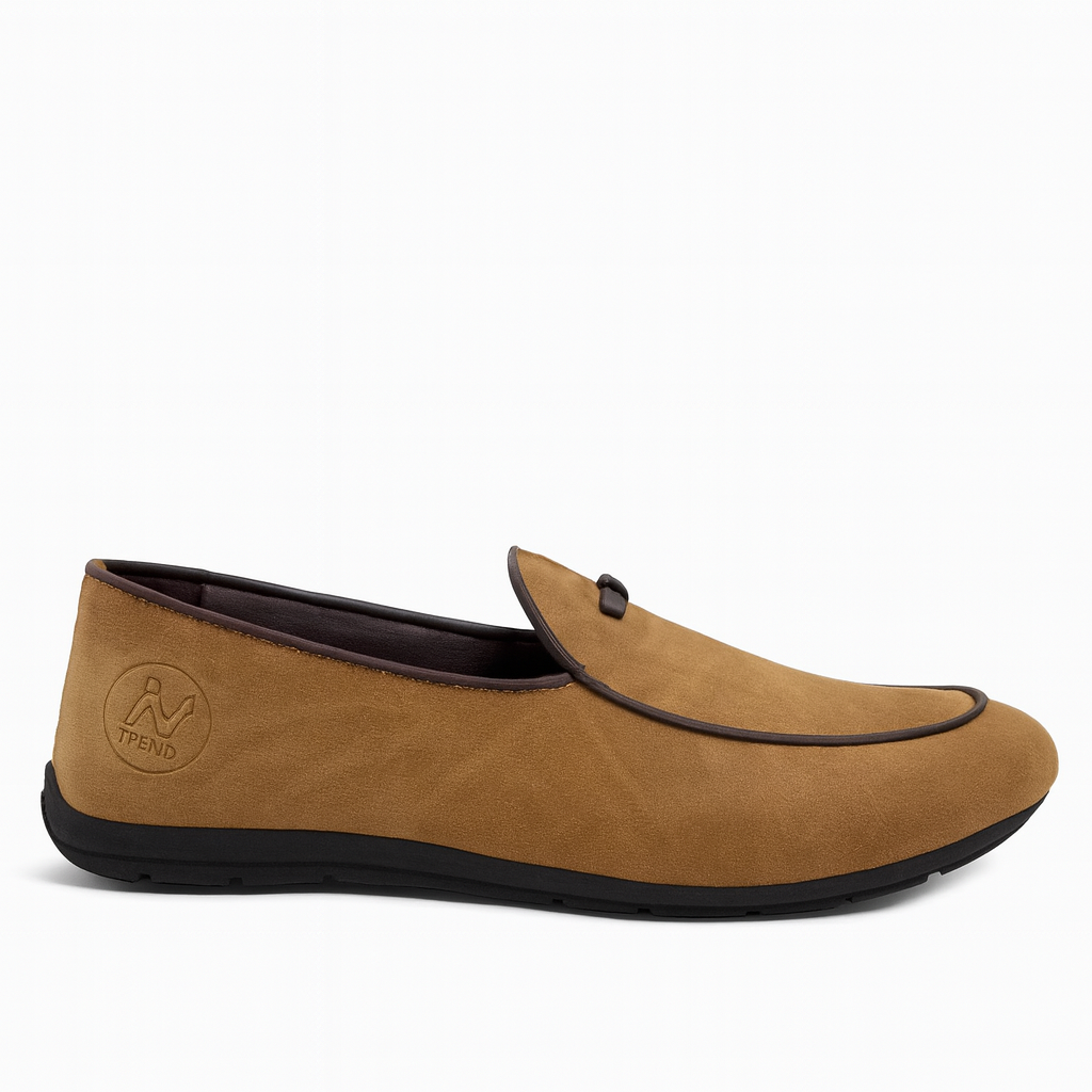 beige suede loafers. 4991