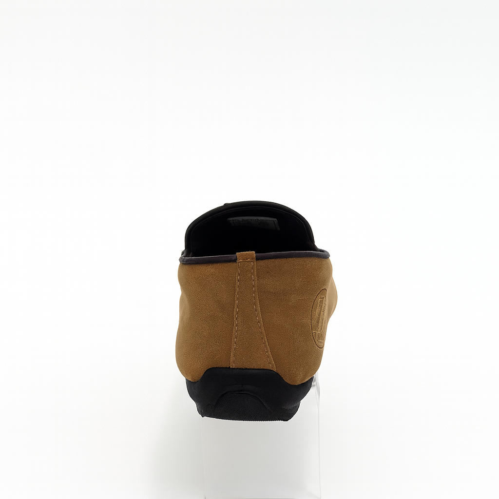 beige suede loafers. 4991