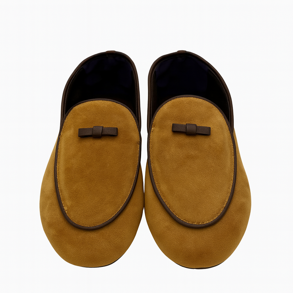 beige suede loafers. 4991