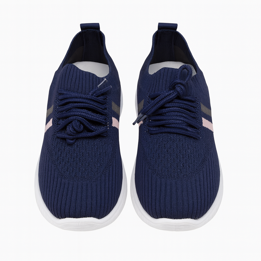 حذاء رياضي نسائي سهل الارتداء بجزء علوي من القماش البحري القابل للتنفس ونعل أبيض 151815