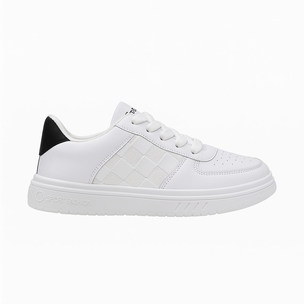 white sneakers with a white heel tab 152057
