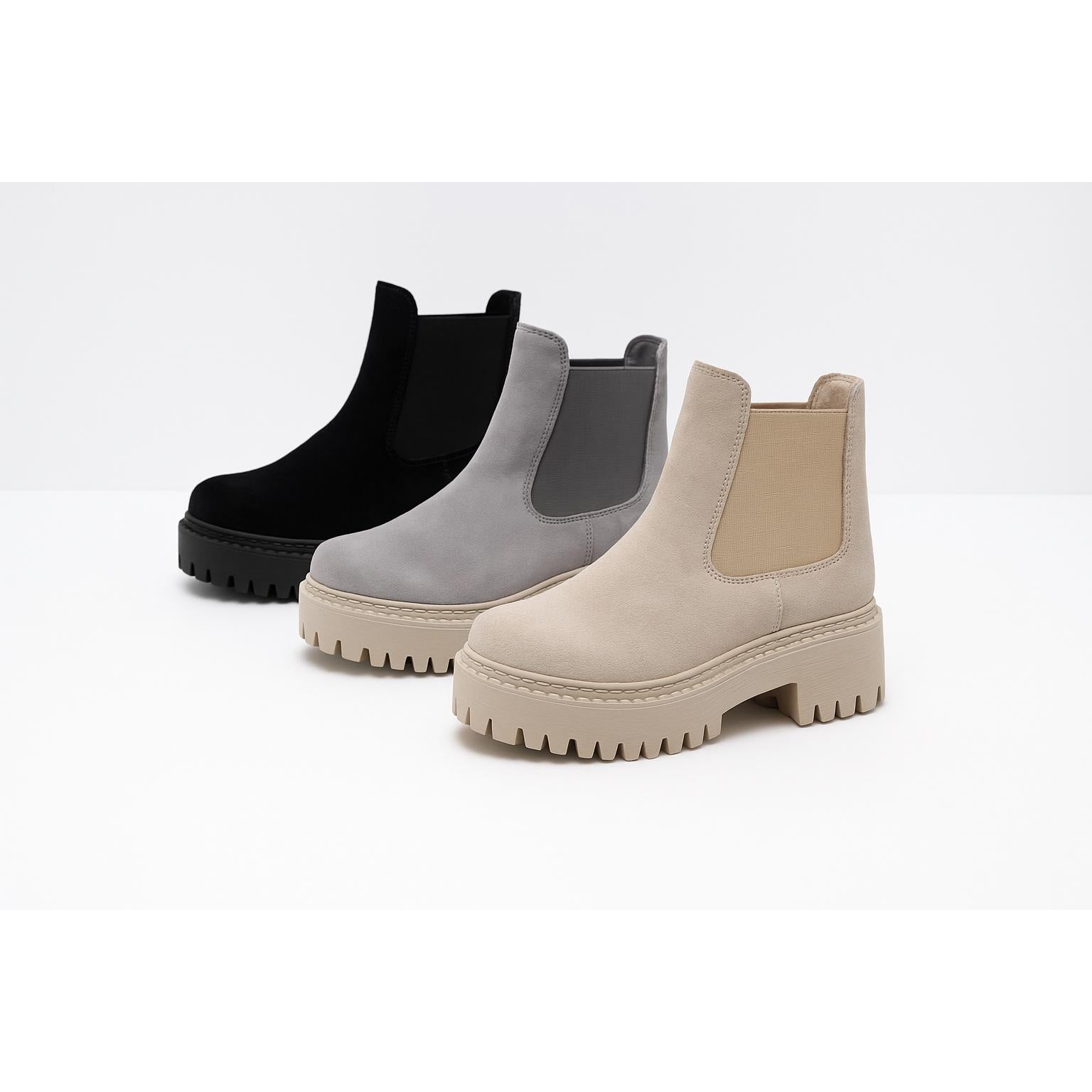 women's chunky platform Chelsea boots 38210