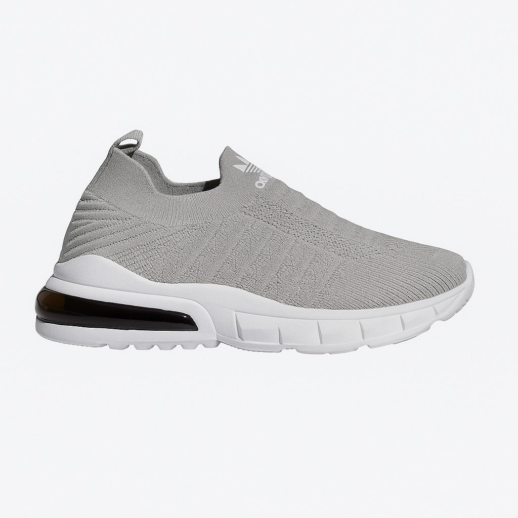 حذاء أديداس رمادي سهل الارتداء بنعل أبيض. 36883