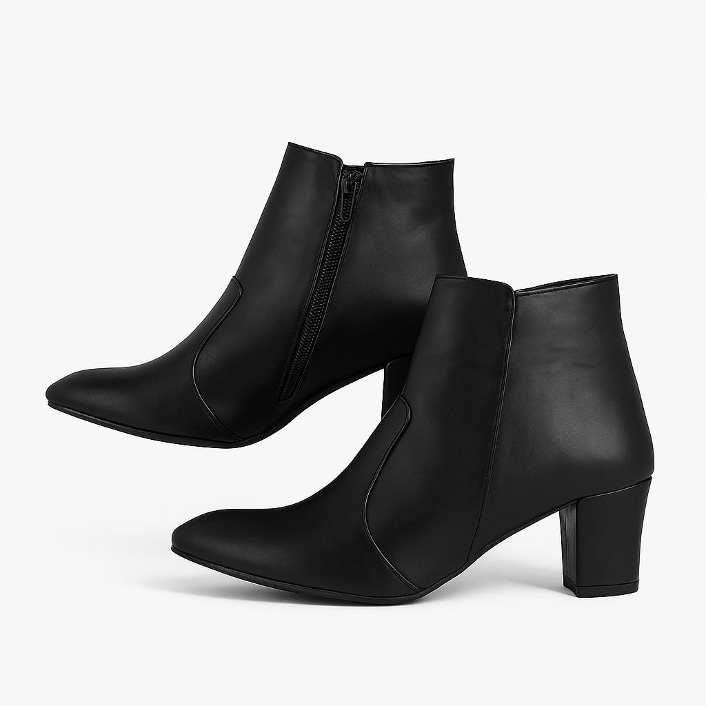 black short boots 18313