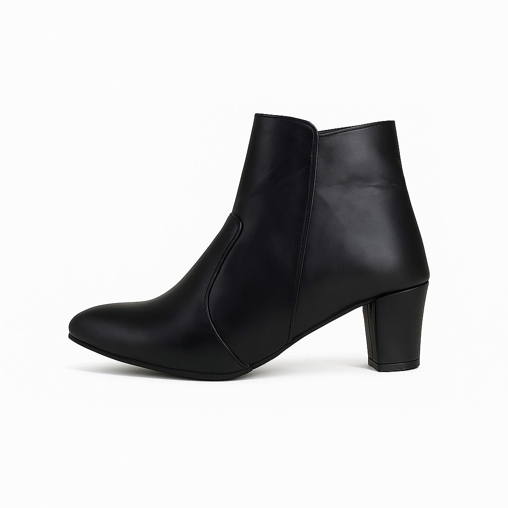 black short boots 18313