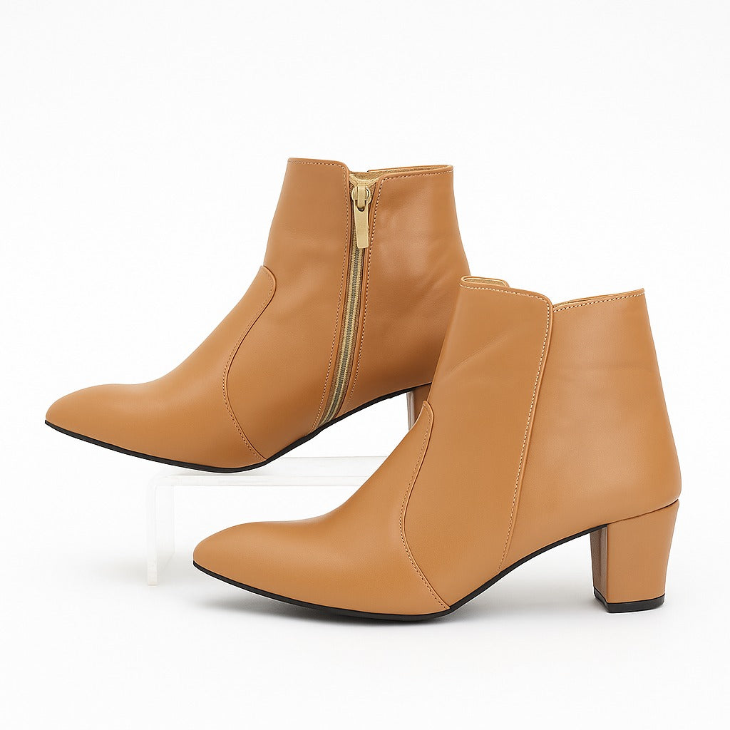 brown short boots 18313