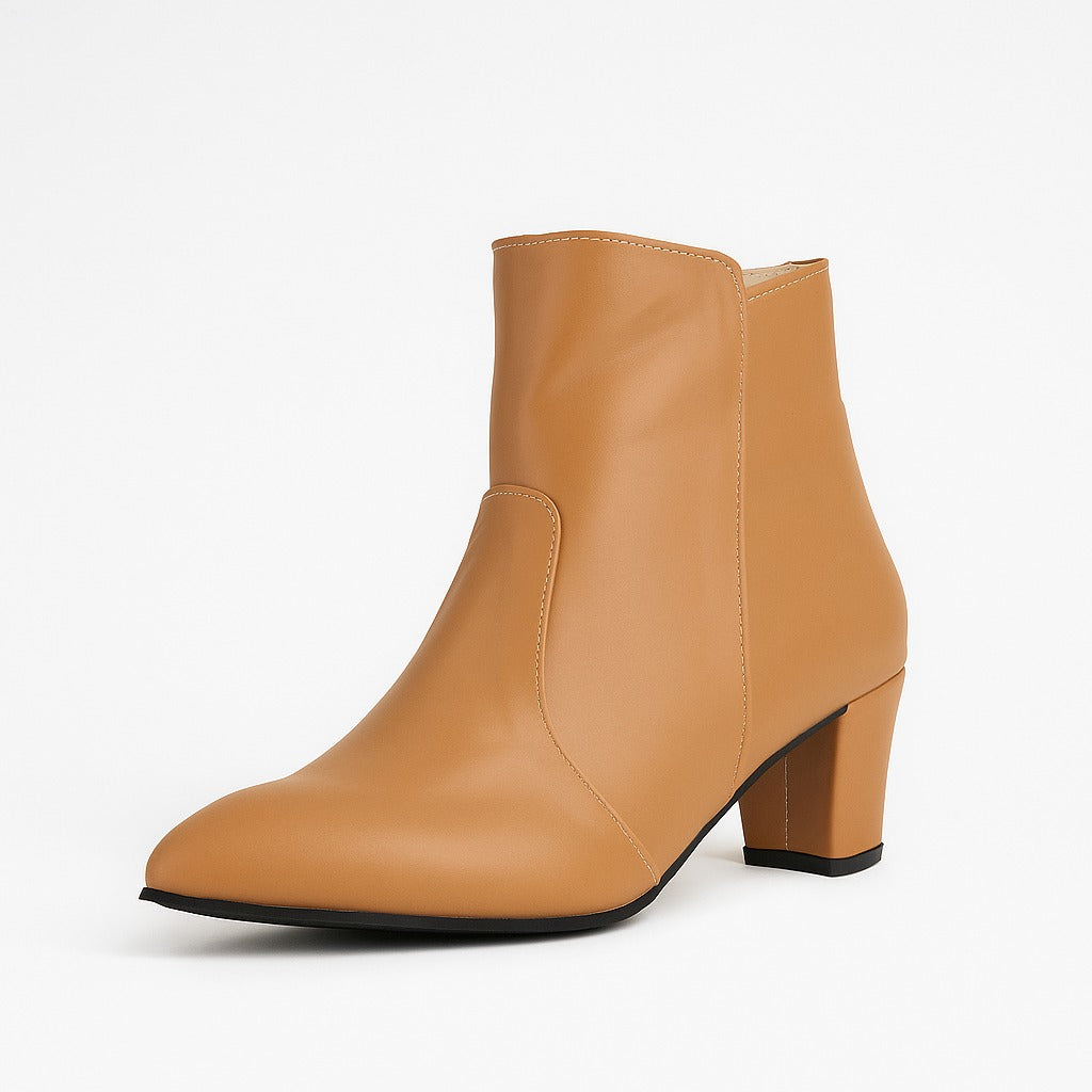 brown short boots 18313